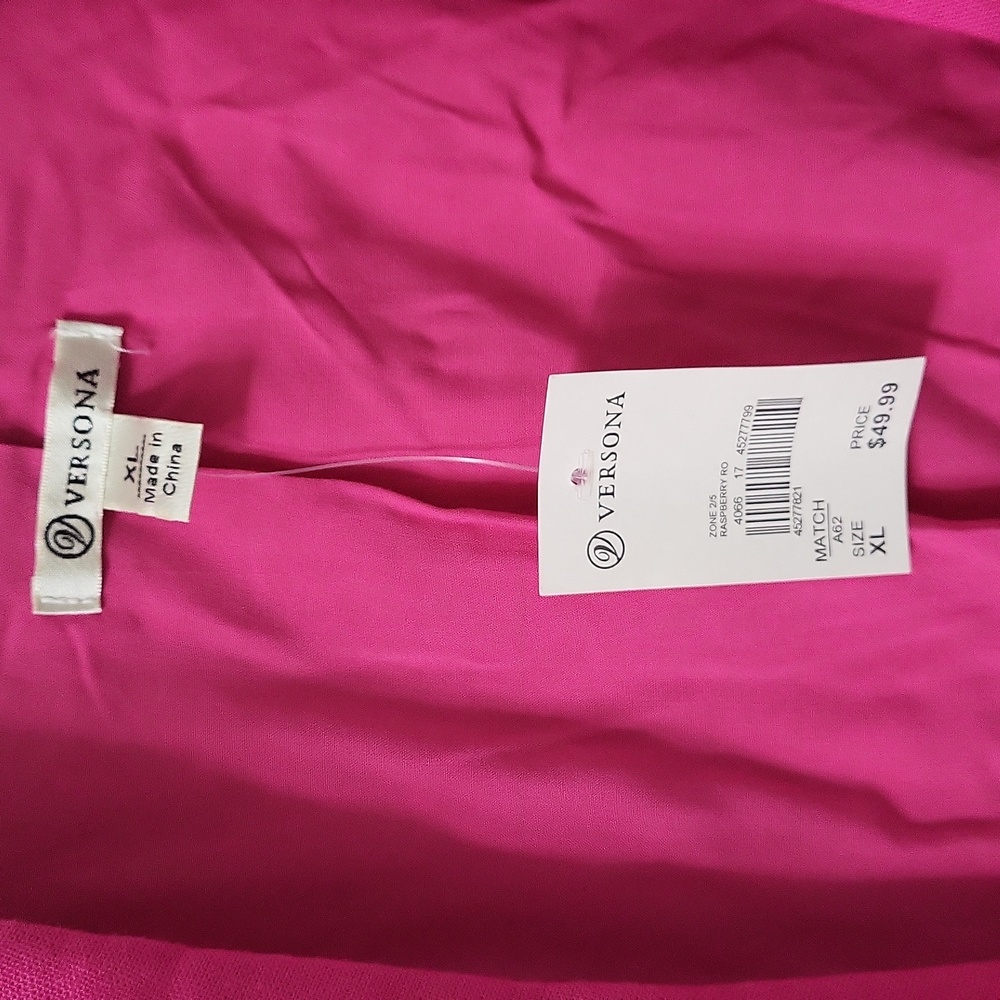 Hot pink blazer from Versona size XL.